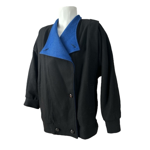 Retro 80s Reporter by Alto Wool Blend Jacket Size 9/10 - Picture 3 of 12